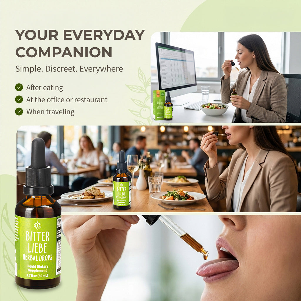 BitterLiebe Drops – The Only Scientifically Studied Herbal Drops for Bloating & Cravings